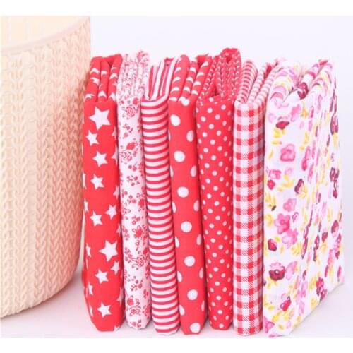 7 Pcs/set 50x50cm 25x25cm Printed Cotton Patchwork Fabric Squares Bundle Quilting Scrapbooking Sewing Craft DIY Cloth Grey