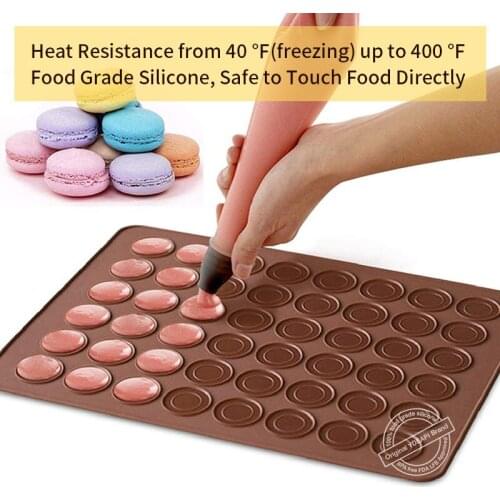 YDEAPI 30 48 Hole Macaron silicone pad baking mat Round Shape Baking Pad DIY Cake Dessert Oven Liner baking tools for cakes