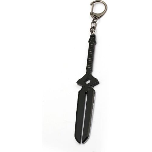 Mengtuyi Game Jewelry Keychains Darker Than Black Hollow Weapon Double-edged Sword Chaveiro llaveros For Fans Keyring Accessory