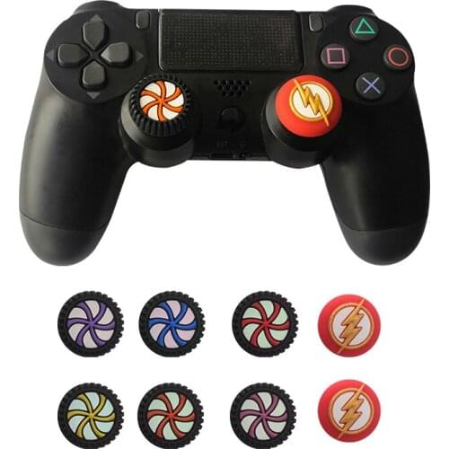 For Sony PlayStation 5 Protective Cover is Suitable for PS5/PS4/Xbox Accessories Wheeled Joystick Gamepad Decorations