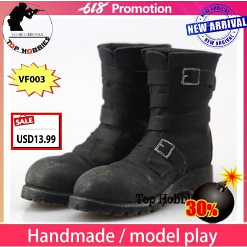 1/6 Scale Male/Female Soldier VF003 Black Shoe Central Hollow Tank Combat Boots Shoes Hollow Inside Fit 12"Body Action Figure
