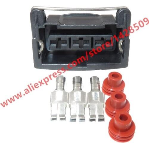 5 Sets 3 Pin 6.3mm Series Automotive Connector Waterproof Plug For Car Wiring Harness