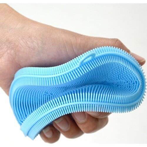1Pcs Magic Silicone sponge kitchen Cleaning Brushes Dish Bowl Scouring Pad Pot Pan Easy to clean Wash Brushes Cleaner