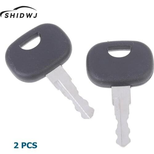 2PCS 14603 Keys For JCB Bomag Dynapac Terex Vibromax New Holland NH For Ford Moxy Hamm For Volvo
