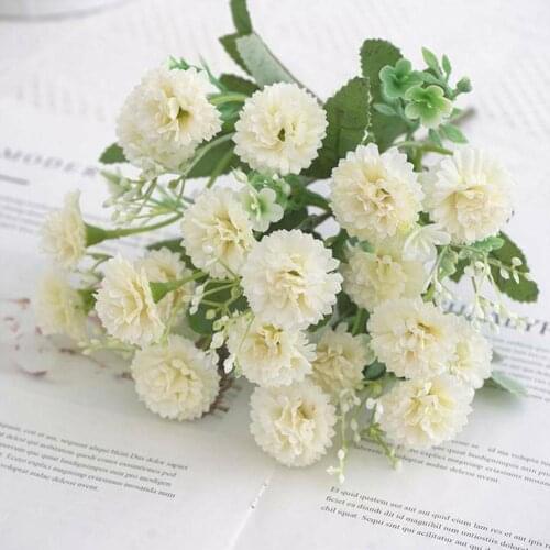 20 Flowers Lilac Carnation High-end Simulation Flower Decoration Decoration Flower Fake Table Decoration Wedding W7Z5