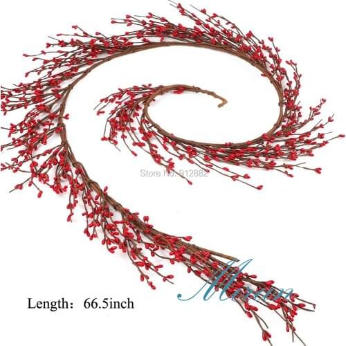 2020 hot Red Berry Garland for christmas day andin&outdoor home Decorations