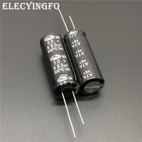5Pcs/50Pcs 680uF 50V680UF SAMWHA MK Series 12.5x35mm 50V680uF High Quality Aluminum Electrolytic Capacitor