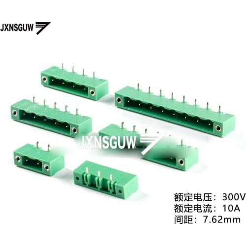 5PCS KF2EDGRM-7.62-2P 3P 4P 5P 6P 8P Curved needle Socket with ear 7.62mm spacing Terminal block CONNECTOR PLUG-IN TEMINAL BLOCK