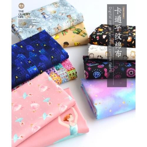 50cm*130cm/Piece,Cartoon Cartoon Printing,Cotton Fabric,Handbag,Puppet Clothing,Tablecloth,Curtain Cloth,DIY Handmade Materials