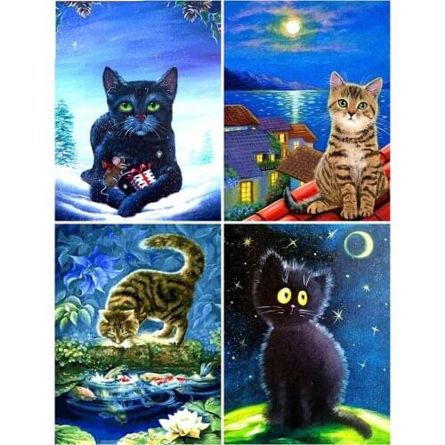 Cat Diamond Embroidery 5D Animal Full Square Painting Home Decoration New Arrival Mosaic Handmade