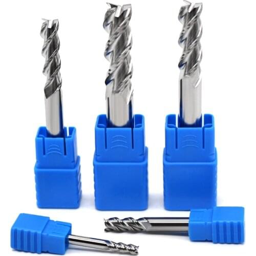 Aluminum Milling Cutter 1pc 3 Blade HRC50 Lengthen Endmill Tungsten Steel CNC Machine Woodding Cutter End Mills For Aluminum
