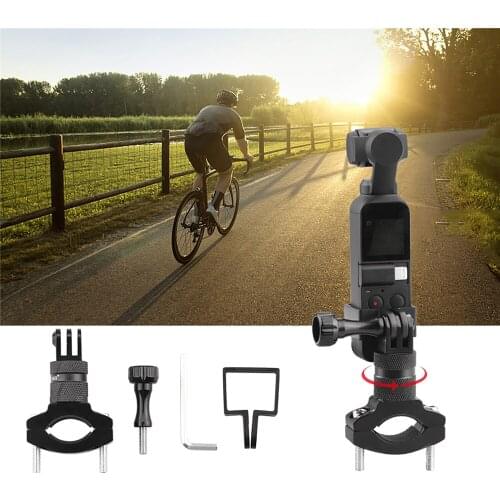 Aluminum Clip Bracket Bicycle Motorcycle Handlebar Mount Holder Clamp for Osmo Action for Gopro Hero 5 6 7 8 Sports Camera