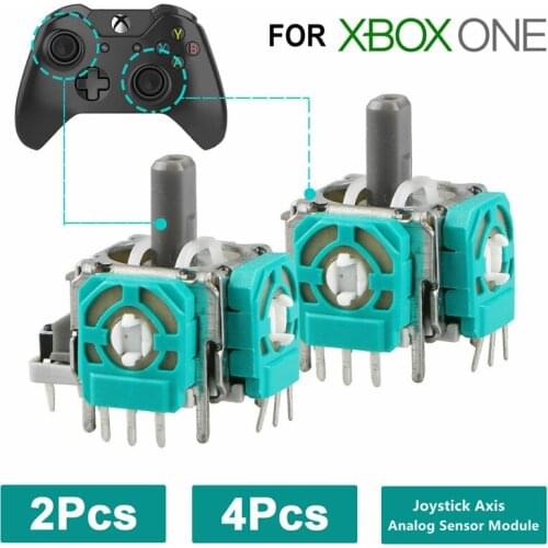 2/4pcs 3D Controller Joystick Axis Analog Sensor Module For Xbox One ABS+Metal Thumbstick Replacement Part Game Accessories