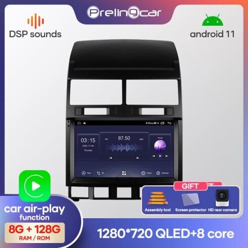 Car Radio Android 10 Stereo Receiver For VW Volkswagen Touareg 2002-2010 Video Player Multimedia Navigation GPS No 2 Din Dvd