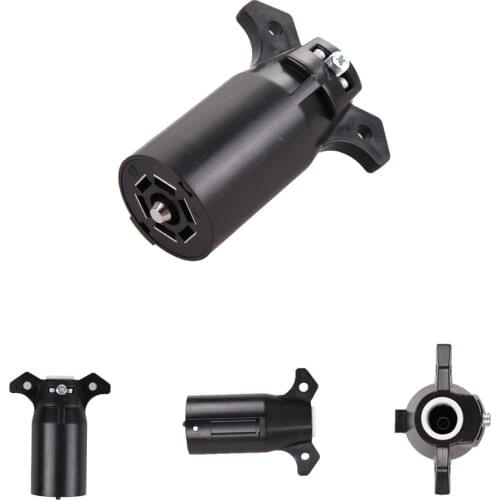 Car Plug 7 PIN Trailer Plug American 7 Way Blade Round Connector for Ford Jeep Toyota Pickup Pure Copper Corrosion Resistant