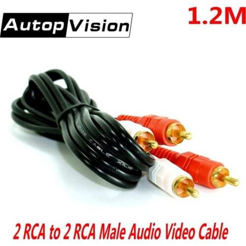 Free DHL High Quality 1.2m Audio Video AV Cable 2 RCA to 2 RCA Male To Male Dual Stereo Audio Cable CORD TV DVD Digital Cable