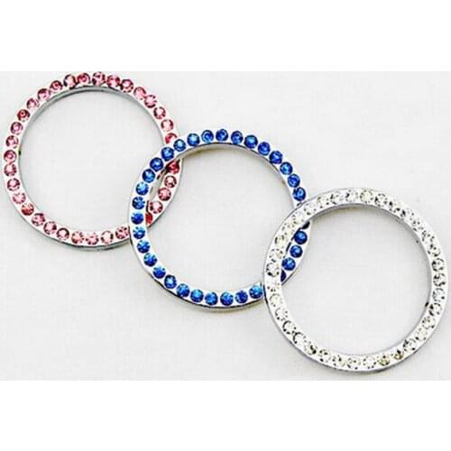 For M/azda 3 A/xela diamond Engine Start Stop button sticker Car Ignition Switch Cover key Ring