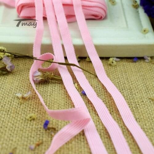 #1396 Pink Fine and smooth Pants Edge Elastic Bands rubber band Clothing Lace Trim Elastic Ribbon Baby Girl skirt accessories