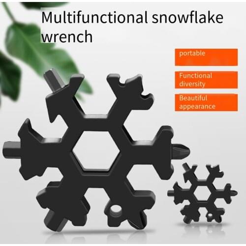 Wrench Multifunctional Tool Alloy Convenient Outdoor Snowflake Small Multi-functional Screwdriver Hexagon Wrench Safety Hammer