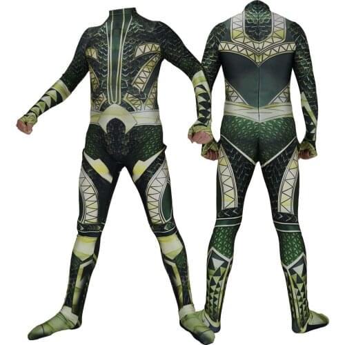 Aquaman Cosplay Costume Arthur Curry Superhero Suit Zentai Bodysuit Adults/Kids Catsuits