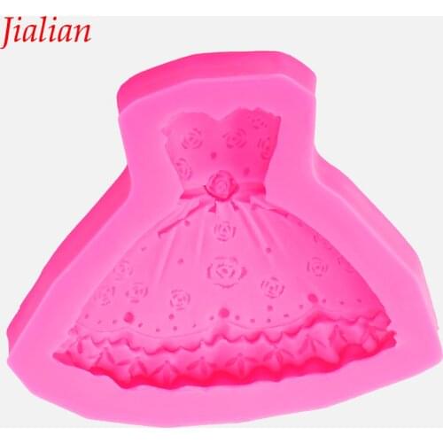 Angel Wings fondant cake silicone mold Princess dress Reverse forming chocolate soap kitchen Baking decoration tools F0011