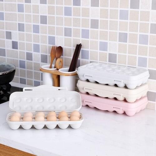 Hot sell New Egg Tray Holder Egg Storage Boxs Refrigerator Crisper Storage Container Perfect For Home Kitchen Useful Storage Box