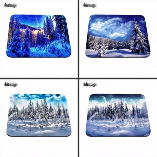 Mairuige Mousepad Evergreen Forest Pattern Rectangular Mouse Pad Under Deep Snow 18 * 22/25 * 20/29 * 25 * 2cm