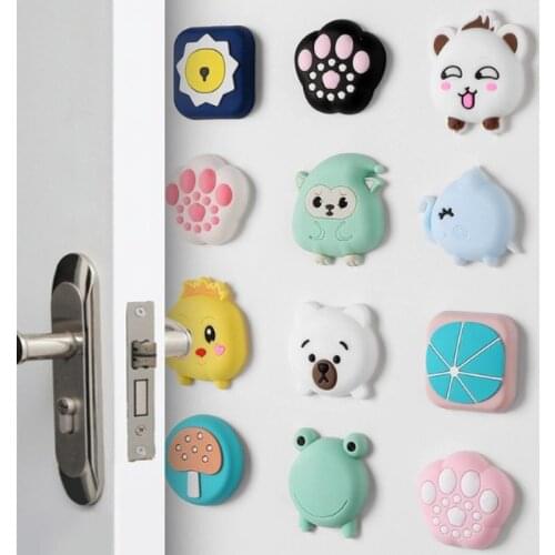 Fashion Cartoon Door stopper Doorknob Fender Lock Protective Pad Door Crash Pad Wall Protector Savor Shockproof Crash Pad U3
