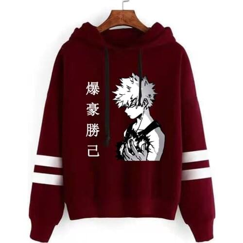 Male Sweatshirt Men Women Moleton Top Loose My Hero Academia Hoodies Boku No Hero Academia Katsuki Bakugo Unisex Clothes