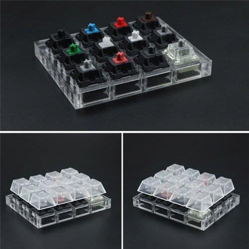 Acrylic Keyboard Tester Kit for Cherry Switches Tester Shaft Set Transparent Keycaps Sampler