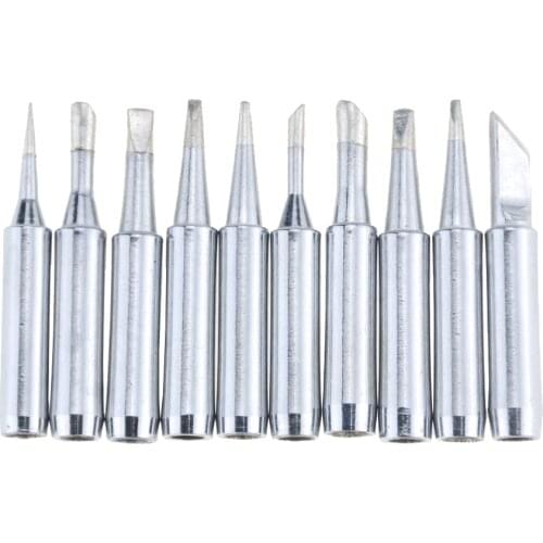 10Pcs 900M-T Soldering Iron Tips Silver Soldering Rework Station Head Electric Soldering Irons Welding Soldering Irons