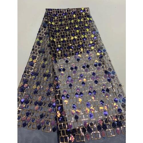 Nigeria sequin lace fabric 2020 high quality lace African mesh fabric wedding French tulle lace fabric for women R3972
