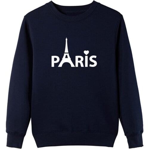 New Autumn Winter Hoodies Women Paris Printed Sweatshirt Kawaii Girls Brand Clothing Fashion Harajuku O-Neck Pullovers
