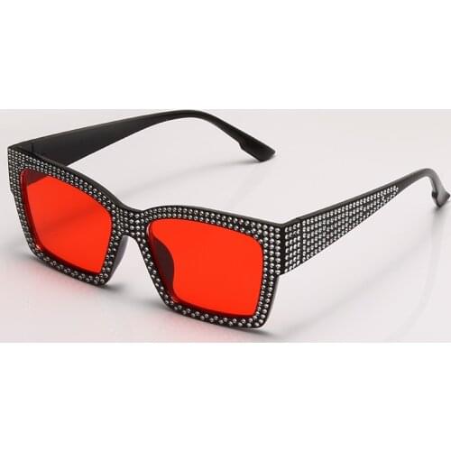 Luxury Fashion Square Cat Eye Sunglasses Women Rimless Wave Butterfly Sun Glasses Metal Shades for Vintage Women Eyewear UV400