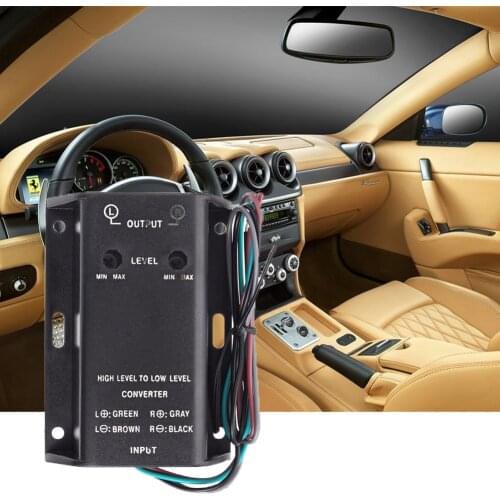 Easy Install Audio Converter Amplifier Output Stereo Tweeters Stable Signal HIGH TO LOW Car Mounted Channel Separation Universal