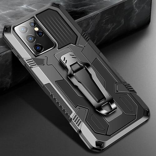Shockproof Armor Back Belt Clip Cover For Samsung Galaxy S21 Ultra S 21 S21+ Luxury Military Rugged Shield Shell Case S21 Plus