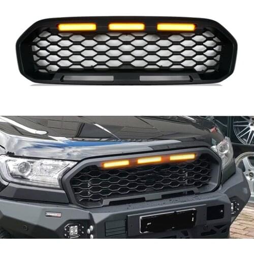 Racing Grills Red Black For Ranger T8 XL XLT MK2 2018 2019 2020 Modified Front Racing Grille Grills Abs Auto Accessories