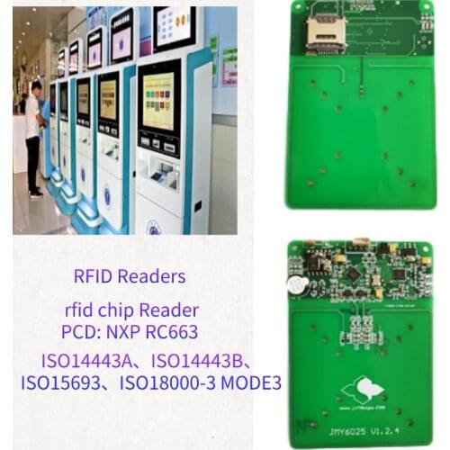 NFC Wifi USB HID interface Chips reader ISO18000-3 MODE3 Writer which support Mifare 1K 4k Card embedded RFID 13.56 MHZ