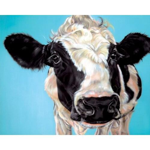 Special offer - high quality art oil painting-Mad Cow# TOP wildlife animal Decor ART OIL PAINTING ON CANVAS -FREE SHIPPING COST
