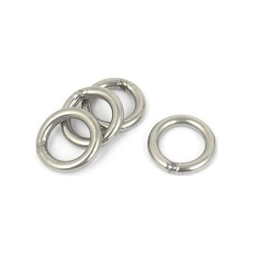 5mmx30mm Stainless Steel Welded O Ring 4pcs for Bags Key Chains Key Rings