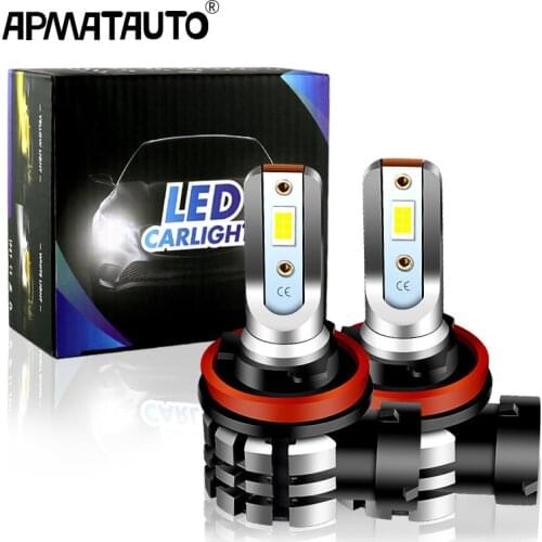 2Pcs H8 LED Auto Fog Light Bulbs 2400 Lumens 6000K White Replace DRL FogLight For BMW E60 E61 E63 E64 E92 X5 E90 X6 E82 E87 E89
