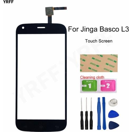 Phone Front Glass Panel Screen For Jinga Basco L3 Touch Screen Digitizer Assembly 100% Test