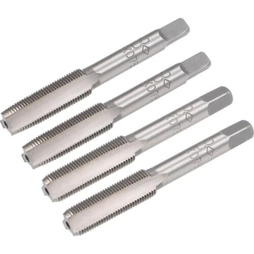 Uxcell Metric Hand Tap Thread Pitch 4 Straight Flutes H2 Alloy Tool Steel for hand use tapping the vast majority 2Pairs