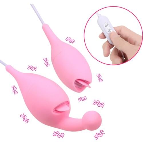 Tongue Licking Vibrators For Women Clitoris Sucker Nipple Licks Vaginal Balls Vibrating Sex Toys Anal Plug Female Erotic Machine