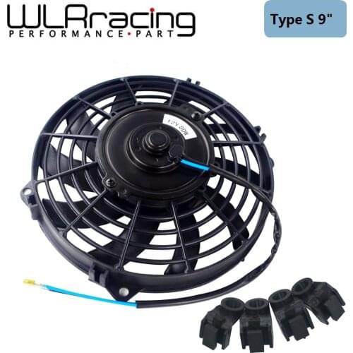WLR RACING - 9 Inch Universal 12V 80W Slim Reversible Electric Radiator AUTO FAN Push Pull With mounting kit Type S 9" WLR-FAN9