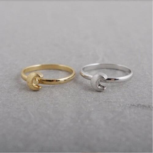 Jewelry wholesale new female crescent Moon rings women rings