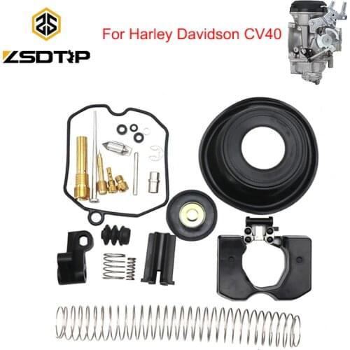 ZSDTRP Motorcycle Carburetor Repair Kit For Harley Davidson Electra Glide Sport Street Glide FLHS CV40 CV 40 Carb Rebuild Kit
