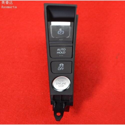 1 Pcs Chrome Electronic Parking Brake Switches Ignition Engine Starting Switch For Mai CC 3AD 927 137 B 3AD927137B