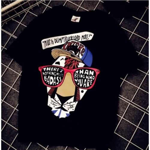 2021 Popular Brand Couple Clothes Summer Wear WOMENS Short Sleeved T-shirt Cartoon Dog Students Half Slee