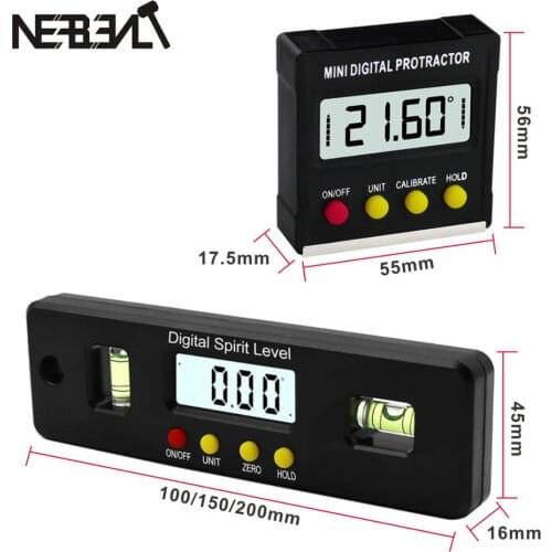 360 Degree Mini Magnetic Digital Inclinometer Level Box Gauge Angle Meter Angle Finder Protractor Base Measuring Tools